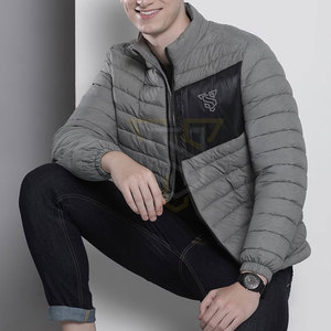 Chaqueta de Invierno para Hombre, Estilo Puffer, con Cierre, Servicio OEM, Tejido de Punto Cómodo, Elegante, Cuello Alto, Superventas - Product Image 2