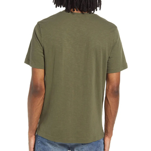 Service OEM Vente en gros Offre spéciale Vêtements de mode dernier cri Couleur unie T-Shirt pour homme respirant Conception personnalisée T-shirt uni pour hommes - Product Image 2