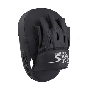 นวมมวยดีไซเนอร์สีดำสีขาวเรียงรายกำหนดเองทำเป้าเป้าเจาะแผ่นโฟกัส OEM ODM แผ่นที่กำหนดเอง - Product Image 4