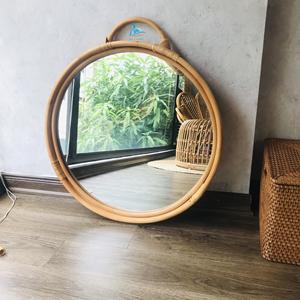 Espejo de Pared con Marco de Ratán de Diseño Escandinavo al por Mayor para Decoración del Hogar y Ocasiones de Aniversario - Product Image 6