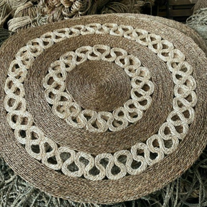 Eco-Friendly Seagrass Rug \ Handwoven Natural Fiber Mat for Home Decor - Product Image 2