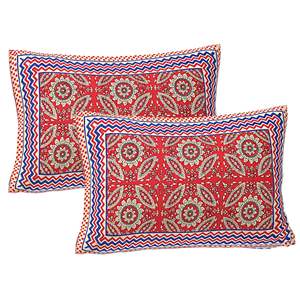 Juego de Sábanas Super King Azul 100% Algodón 240 Hilos con 2 Fundas de Almohada, Motivos Étnicos, 3 Piezas para el Hogar-SHKV1089 - Product Image 5