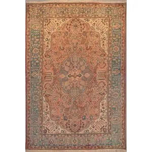 Tapis en laine fait main tendance de Tabriz avec un design traditionnel, tapis noué à la main pour la décoration de la maison et du bureau - Product Image 1