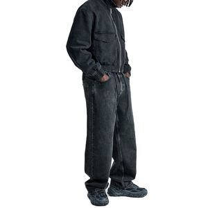 2025แจ็คเก็ตยีนส์สำหรับผู้ชาย, เสื้อแจ็คเก็ตยีนส์มีกระเป๋าแขนยาวปกคอปกและโลโก้ตามสั่ง - Product Image 6