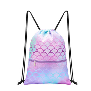 Bolsa con cordón ligera totalmente personalizada, bolsa con cordón transpirable de bajo precio a la venta - Product Image 1