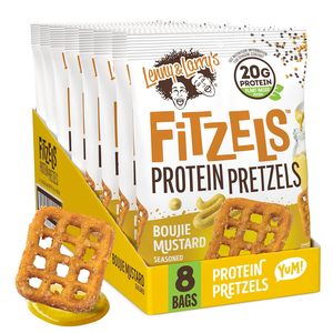 Lenny & Larry's FITZELS <b>Protein</b> Pretzels (Boujie Mustard) 8 Individual Bags 3 oz Each - Product Image 6