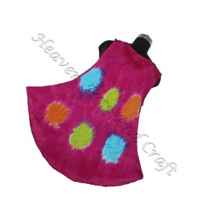 Señoras Sexy sin mangas Ropa de playa Tie Dye Impreso Vestido largo Cuello redondo Sexy Tie Dye Vestido largo Vestido de paraguas para mujer - Product Image 4