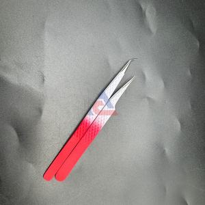 Pinzas de extensión de pestañas de acero inoxidable, pinzas de volumen de arranque y en ángulo de 45 grados, pinzas de pestañas de agarre fuerte sostenibles - Product Image 6