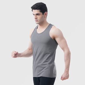 Venta al por mayor Rib Slim Fit hombres camisetas sin mangas camiseta gimnasio Fitness correr camiseta sin mangas hombres chaleco 2025 - Product Image 1