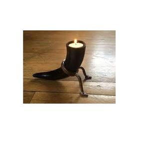 Design Buffalo Horn Candle <b>Holder</b> Stand Parties and Dinner Table Decor <b>Metal</b> Stand Horn Candle T-light <b>Holder</b> - Product Image 6