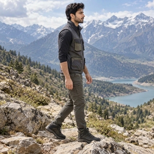 Hiking <b>Vest</b> Featuring Durable Shell Fabric Comfortable Outdoor Fit Multiple Storage Compartments Lightweight Construction - Product Image 3