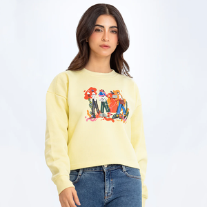 Conception populaire partout impression sweats à capuche à épaules tombantes pour femme Sweat-shirt pour femmes avec logo personnalisé - Product Image 1