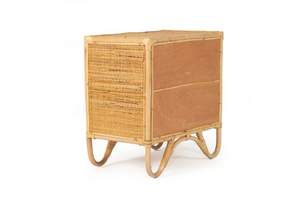 Armoire à poupées en rotin naturel avec étagère de rangement tissée, étagère à plantes, décoration pour chambre d'enfants - Product Image 4