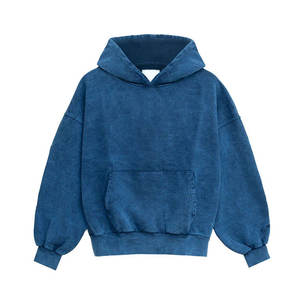 เสื้อฮู้ดผ้าฝ้ายแบบมีฮู้ดสำหรับผู้ชายเสื้อเจอร์ซีย์มีฮู้ดขนาดใหญ่เสื้อมีฮู้ดทรงหลวมเสื้อมีกรดซีดจางใส่โลโก้ได้ตามต้องการ - Product Image 3