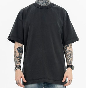 Camiseta de Algodón Extra Grande, Estilo Urbano, Peso Pesado, Informal, Transpirable, Premium, Corte Holgado y Cómodo para Hombre - Product Image 2