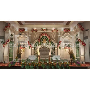 Scène victorienne de Style Fusion pour les grands mariages Grand décor de scène de réception de mariage dernière scène de mariage Bollywood vente britannique - Product Image 1