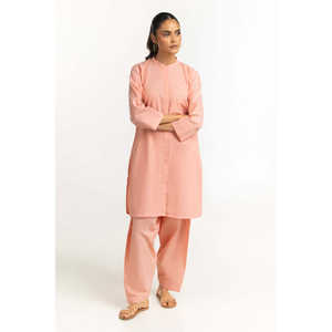 Conjunto Coordinado Chambray Teñido IPST-44554 Color Durazno, Ropa de Trabajo de Verano para Mujer, Hecho de Material de Algodón Suave - Product Image 3