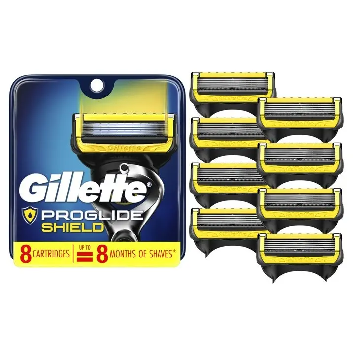 Gillette ProGlide Shield Lames de rasoir pour hommes, 8 lames de rechange