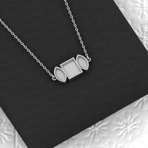 Nouveauté : Pendentif en argent 925 avec sertissage hexagonal en forme de coupe, pour cendres, résine, zircon, plaqué or 10 carats, accessoires de bijouterie - Product Image 2