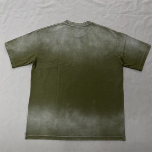 High Quality 100% Cotton 275G Vintage Washed Blank Oversized Distressed Unisex Short Sleeve Tshirt Oversized Drop Shoulder <b>Shirt</b> - Product Image 2