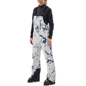 Baberos de esquí para mujer hechos a medida, pantalones de nieve aislados transpirables impermeables con impresión de logotipo para deportes de invierno y esquí - Product Image 1