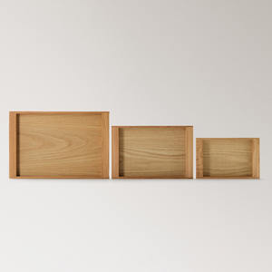 Plateau de présentation de chocolat en bois de service au prix le plus bas tailles personnalisables plateaux de dessert de restauration en bois - Product Image 3