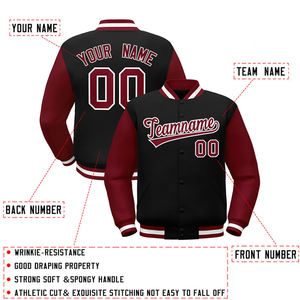 Chaqueta Deportiva Varsity de Lona de Alta Calidad con Logotipo Personalizado en la Parte Delantera, Mangas Largas, Transpirable, para Hombre, Invierno - Product Image 2