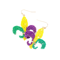 Pendientes de cuentas cristianos de Martes Grueso, chapados en oro de 24 quilates, con forma de corazón, accesorio imprescindible para mujer, bodas y compromisos