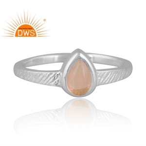 Anillo de piedras preciosas de topacio blanco Natural de plata de ley de Venta caliente joyería de diseño personalizado para regalo de mujer para ella - Product Image 3