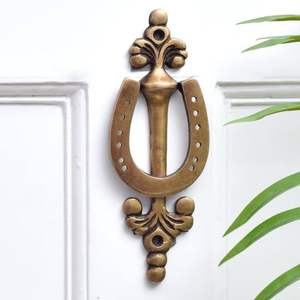Última Novedad: Timbre de Puerta de Latón con Acabado Dorado, Diseño Antiguo, Elaborado en Metal, en Venta - Product Image 1