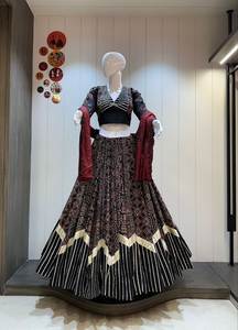 Nueva llegada Navratri Festival especial de algodón puro impreso Chaniya Choli para mujeres Bandhej Lehenga ropa tradicional - Product Image 3