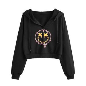 Dernier style de sweats à capuche pour femmes de couleur personnalisée vente en gros de tops à capuche pour femmes personnalisés sweats à capuche pour femmes - Product Image 1