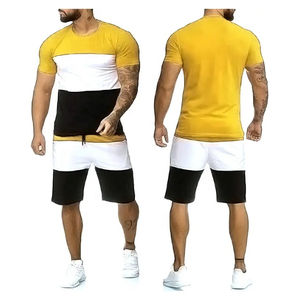 Personalizar Casual deportes hombres Twin conjuntos de dos piezas hombres pantalones cortos gimnasio verano conjunto 2022 verano gran oferta hombres ropa conjuntos cortos 2025 - Product Image 5