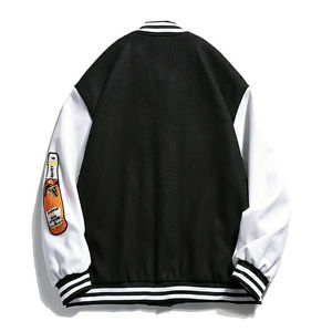 Dernière Collection – Blouson Bomber Universitaire Style Letterman en Polyester/Coton à Col Montant – Modèle Hiver 2026 - Product Image 4