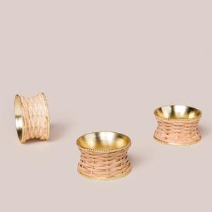 Juego de 4 Anillos de Servilleta Hexagonales de Metal Dorado Moderno, Porta Servilletas de Latón para Decoración de Mesa de Boda, Hotel, Restaurante, Venta al por Mayor para Fiestas - Product Image 1