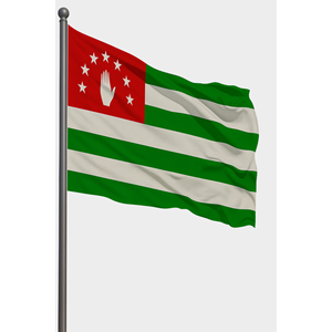 Drapeau extérieur personnalisé Abkhazie 3x5 pieds, impression numérique sur soie et polyester, mât en aluminium pour affichage automobile et usage bureautique - Product Image 1