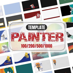Tarjetas de visita personalizadas con plantillas de servicios de pintura Diseño de tarjeta de visita personalizado con logotipo y plantillas - Product Image 2
