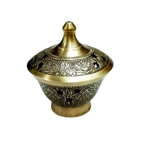 กระถางธูปทองเหลืองมีสไตล์พร้อมฝาปิดสินค้าทางศาสนาขายดี - Product Image 4
