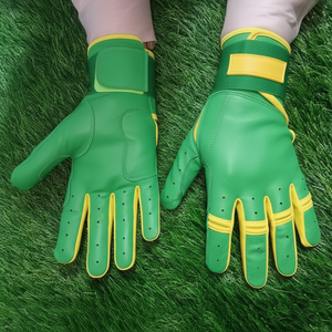 Gants de frappe de baseball ambidextres personnalisés pour adultes avec fermeture à boucle et crochet, poignée souple en cuir, écologiques pour les entraînements et les matchs - Product Image 4
