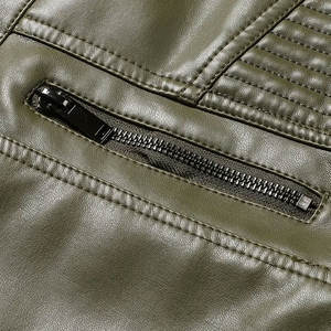 แจ็คเก็ตหนังผู้ชายสีคลาสสิกแบบสั่งทำพิเศษ ดีไซน์ทรงเข้ารูป พร้อมการเย็บที่ทนทาน แจ็คเก็ตฤดูหนาวสำหรับผู้ชาย - Product Image 5