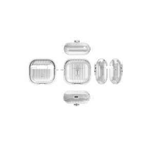 Coque de protection transparente en silicone Netzy pour AirPods 4, étui en TPU avec bords colorés et absorption des chocs par airbag - Product Image 2