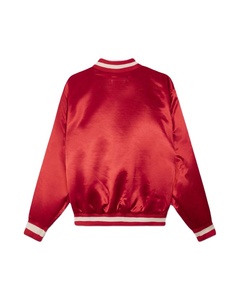 Veste bomber en satin de haute qualité avec logo personnalisé imprimé et brodé pour hommes, veste de style universitaire avec logo personnalisé sur le devant pour l'hiver - Product Image 2