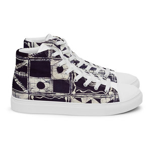 Scarpe da Sneakers alte da uomo in tela Slip-On comode da passeggio sportive per l'estate primavera autunno maglia in gomma EVA traspirante - Product Image 1