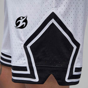 Short de basket-ball actif longue longueur 100% short de basket-ball en polyester avec tissu personnalisable - Product Image 4