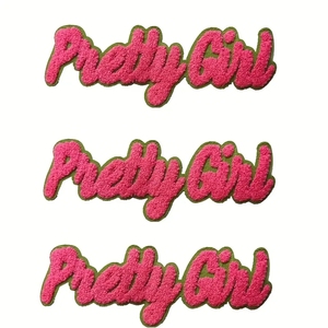 ป้ายปักลาย ปักชื่อ ปักลายสวยๆ ลายดอกกุหลาบเชนิลล์ สีแดงอมชมพู สำหรับผู้ชายหรือผู้หญิง - Product Image 3