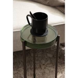 Aguilar Art Deco Dark Brown Aluminum Handmade Drink <b>Table</b> <b>Slim</b> Profile <b>Side</b> Accent Furniture Home Office Small Spaces Home Decor - Product Image 4