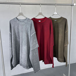 Customizable <b>Men</b> Autumn Sweatshirt Full Sleeves Casual Wear Breathable Lightweight 100% Cotton Eco-Friendly Puff Printing 2 Pcs - Product Image 1
