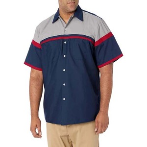 New Summer Short Sleeve Shirt Striped Plaid Men's Shirts Casual Workwear <b>Polo</b> Shirts Contrast Color - Product Image 2