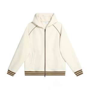 Logo personnalisé de haute qualité 380gsm épais polaire lourde à manches longues vierge surdimensionné uni Streetwear hommes sweats à capuche et sweat-shirts - Product Image 3