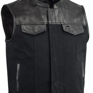 Hot Selling High Quality <b>Leather</b> Motorbike Vest Outdoor <b>Leather</b> Winter Vest Breathable Custom Style Vest - Product Image 3
